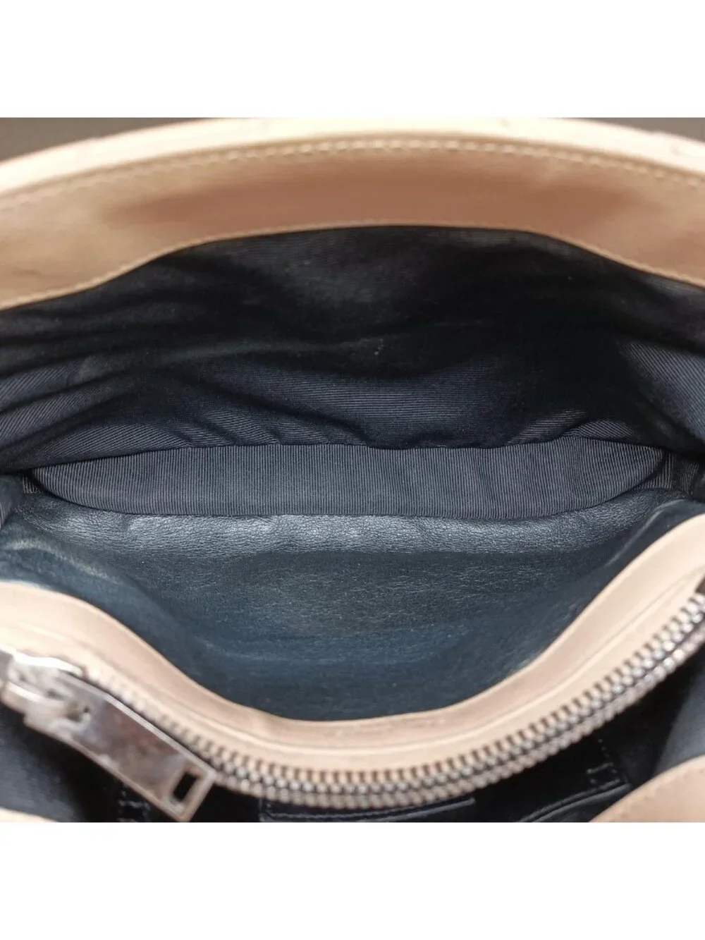 Saint Laurent Carre Beige Leather Shoulder Bag